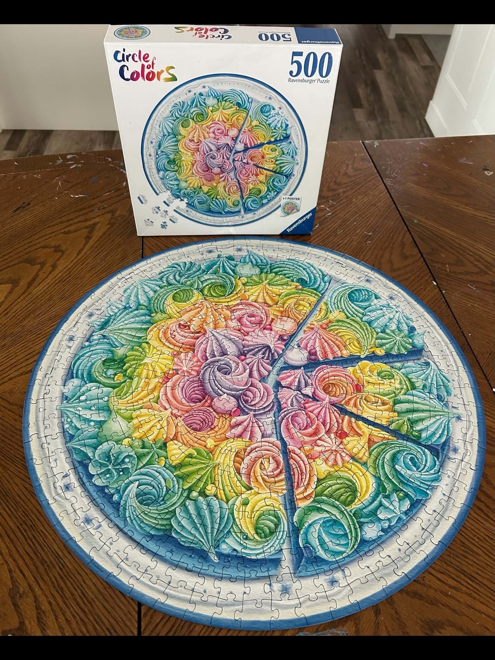 Ravensburger Circle of Colors Round Rainbow Swirl Puzzle